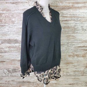 Love Token Long Sleeve BEVERLY LAYERED LOOK SWEATER, Size M